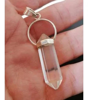 Pendentif argent pendule bijou fait main cristal Shantilight