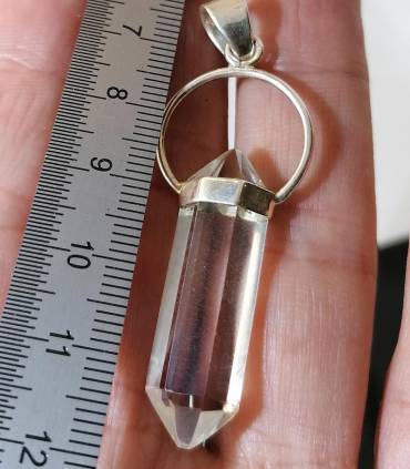 Pendentif argent pendule bijou fait main cristal Shantilight