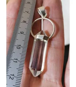 Pendentif argent pendule bijou fait main cristal Shantilight