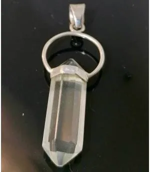 Pendentif argent pendule bijou fait main cristal Shantilight