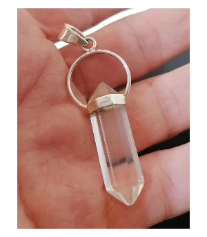 Pendentif argent pendule bijou fait main cristal Shantilight