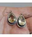 Boucles d'oreilles indiennes bijoux pierres naturelles citrine