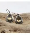 Boucles d'oreilles indiennes bijoux pierres naturelles citrine