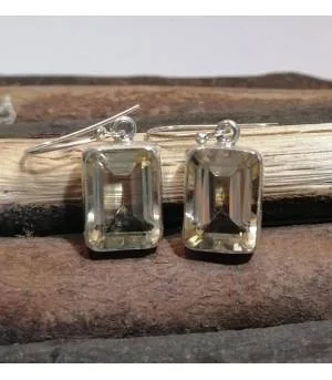 Boucles d'oreilles citrine bijoux artisanaux indiens Shantilight