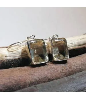 Boucles d'oreilles citrine bijoux artisanaux indiens Shantilight