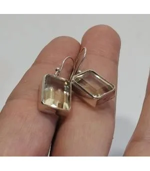 Boucles d'oreilles citrine bijoux artisanaux indiens Shantilight