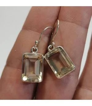 Boucles d'oreilles citrine bijoux artisanaux indiens Shantilight