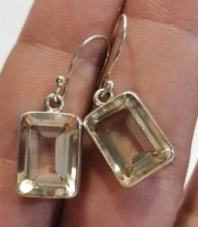 Boucles d'oreilles citrine bijoux artisanaux indiens Shantilight