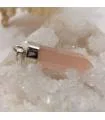 Pendentif argent prisme quartz rose