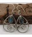 Boucles d’oreilles Megha Valli – Argent 925 & Labradorite