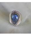 Bague Chaitanya – Argent 925 & Labradorite naturelle