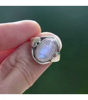 Bague argent bijoux bohème pierre de lune Shantilight