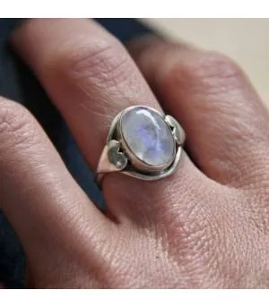 Bague argent bijoux bohème pierre de lune Shantilight