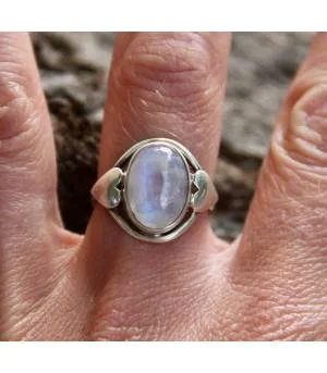 Bague argent bijoux bohème pierre de lune Shantilight