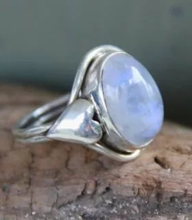Bague argent bijoux bohème pierre de lune Shantilight