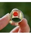 Bague ethnique argent pierre cornaline