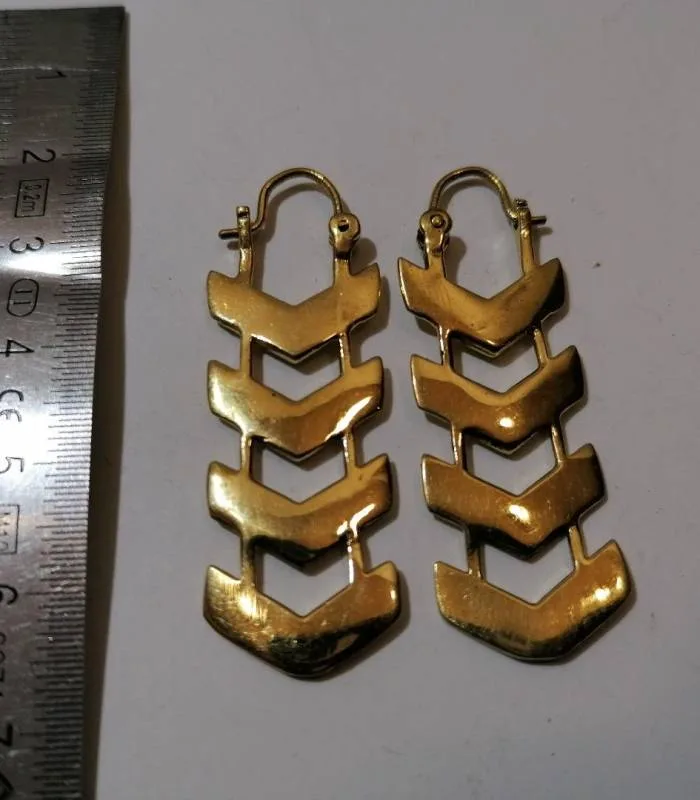 Boucles d'oreilles ethniques en laiton Shantilight