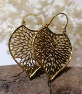 Boucles d'oreilles indiennes en laiton rosace shantilight