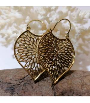 Boucles d'oreilles indiennes en laiton rosace shantilight