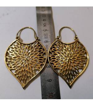 Boucles d'oreilles indiennes en laiton rosace shantilight