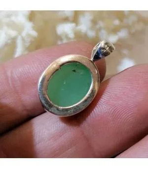Pendentif argent bijoux modernes pierre naturelle de chrysoprase
