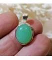 Pendentif argent bijoux modernes pierre naturelle de chrysoprase