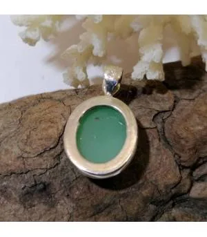 Pendentif argent bijoux modernes pierre naturelle de chrysoprase