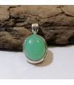 Pendentif argent bijoux modernes pierre naturelle de chrysoprase