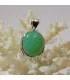 Pendentif argent bijoux modernes pierre naturelle de chrysoprase