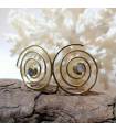 Boucles d'oreilles laiton créoles pierres de lune Shantilight