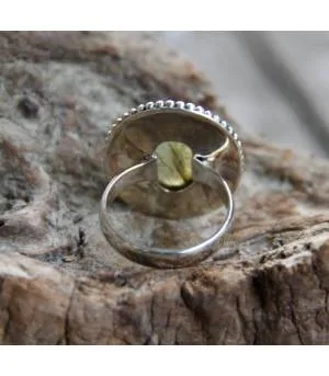 Bague Vyanjana – Argent 925 & Labradorite naturelle