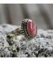 Bagues en argent pierre naturelle rhodochrosite