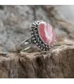 Bagues en argent pierre naturelle rhodochrosite