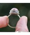 Bagues en argent pierre naturelle rhodochrosite