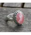 Bagues en argent pierre naturelle rhodochrosite
