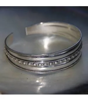 Bracelet ethnique en argent bijoux homme femme Shantilight