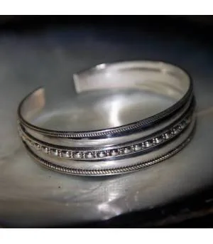 Bracelet ethnique en argent bijoux homme femme Shantilight