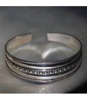 Bracelet ethnique en argent bijoux homme femme Shantilight