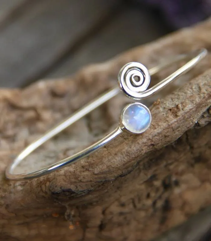 Bracelet Chandra Vritti – Argent 925 & Pierre de Lune