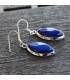 Boucles d'oreilles en argent chic et moderne pierres de lapis lazuli