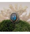 Bague Tejasvi – Argent 925 & Labradorite naturelle