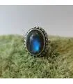 Bague Tejasvi – Argent 925 & Labradorite naturelle