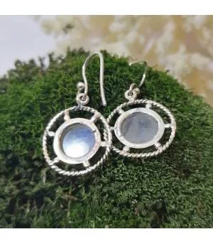 Boucles d’oreilles Soma Veda – Argent 925 & Pierre de Lune