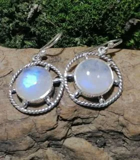 Boucles d’oreilles Soma Veda – Argent 925 & Pierre de Lune
