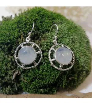 Boucles d’oreilles Soma Veda – Argent 925 & Pierre de Lune