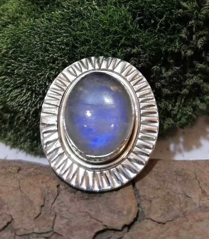 Bague Chandrika – Argent 925 & Pierre de Lune
