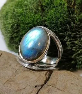 Bague Tara-Shila – Argent 925 & Labradorite