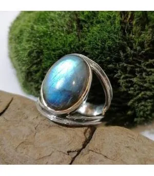 Bague Tara-Shila – Argent 925 & Labradorite