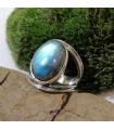 Bague Tara-Shila – Argent 925 & Labradorite