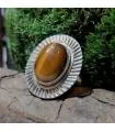 Bague sunshine argent bijoux ethnique oeil de tigre